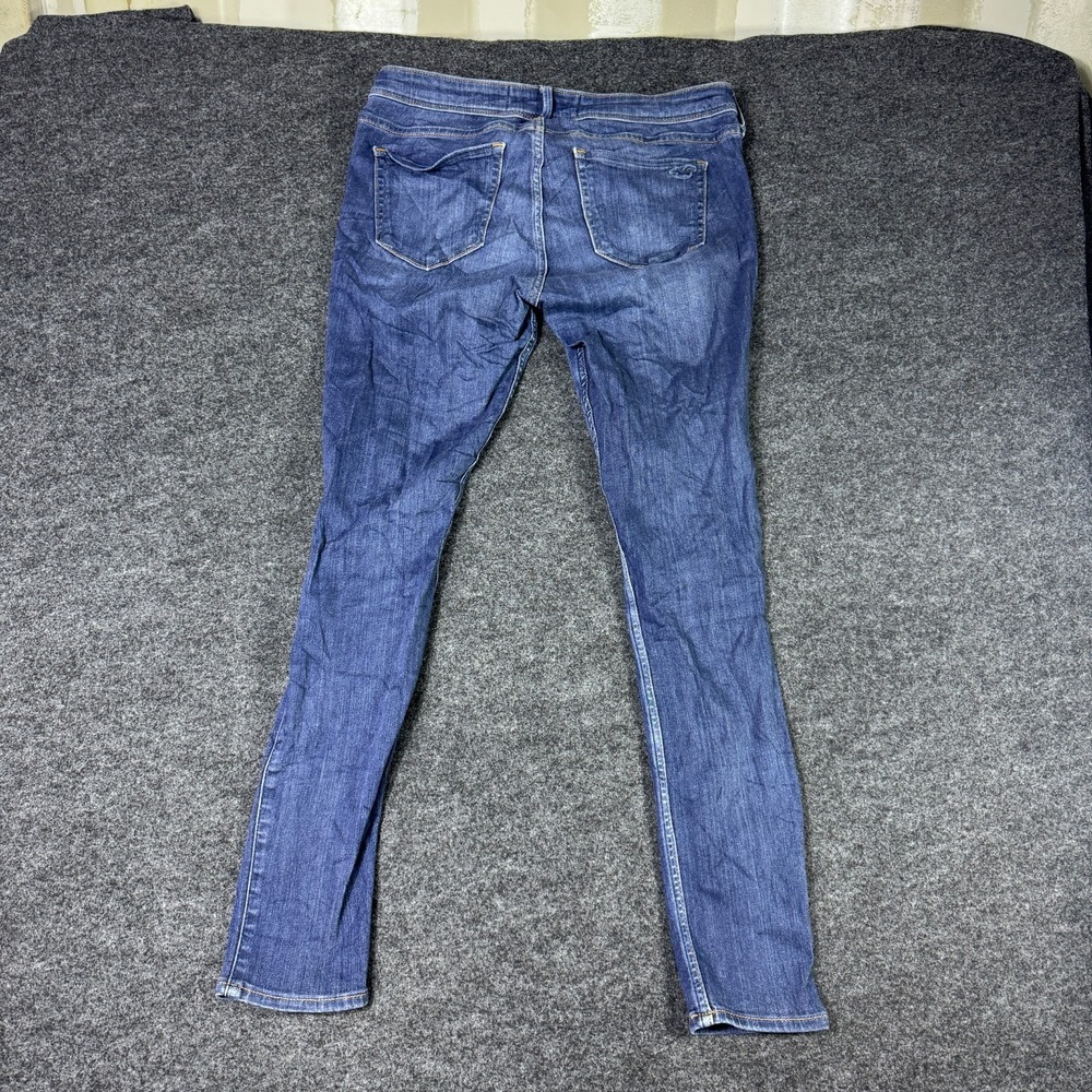 Hollister Legging Jeans Womens 11x30 Blue Denim Dark Wash Skinny Leg Distressed